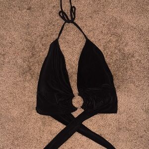 Nasty Gal Black Halter Top